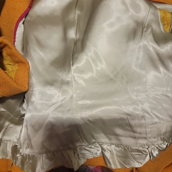 J Crew Mustard Gold Orange Wool Tweed Blazer Size 6 - Picture 4 of 7